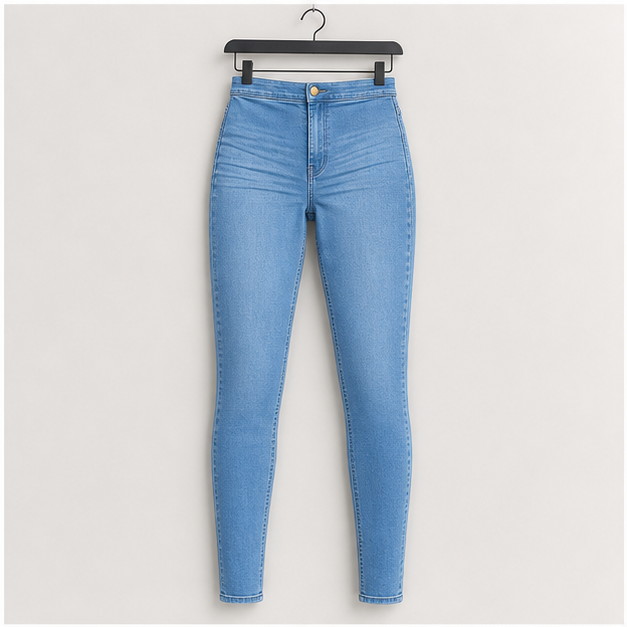 Skinny High Waisted Jeans for Women Stretchy Boyfriend Slim Fit Long Denim Pants Pull Trendy Jeans Fashion - front view